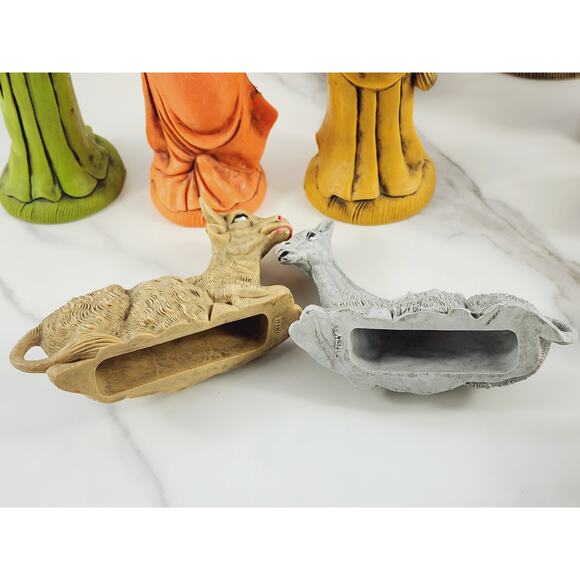 Nativity Joseph Mary Jesus Three Kings Shepherd Animal Angel Made in Italy x14 - Picture 11 of 16